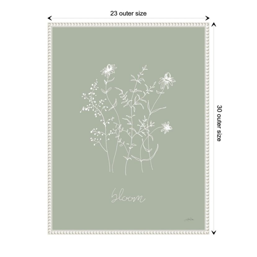 Delicate Wildflowers III Framed Canvas Wall Art Print