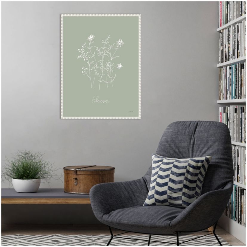 Delicate Wildflowers III Framed Canvas Wall Art Print