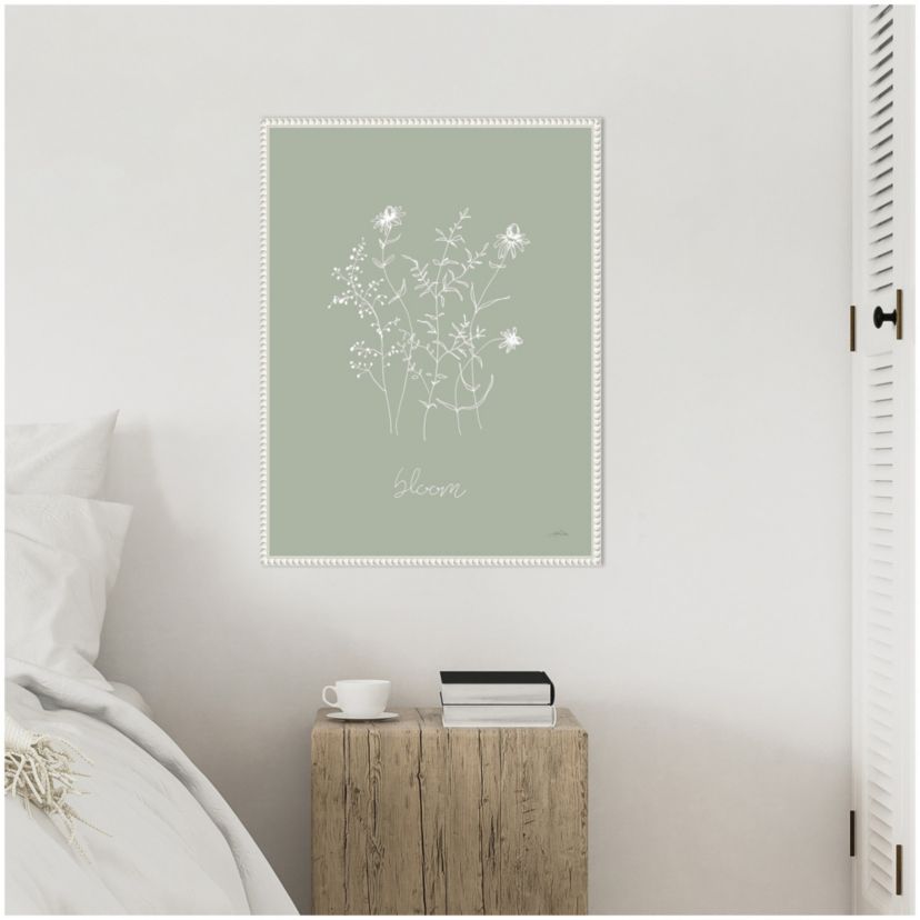 Delicate Wildflowers III Framed Canvas Wall Art Print