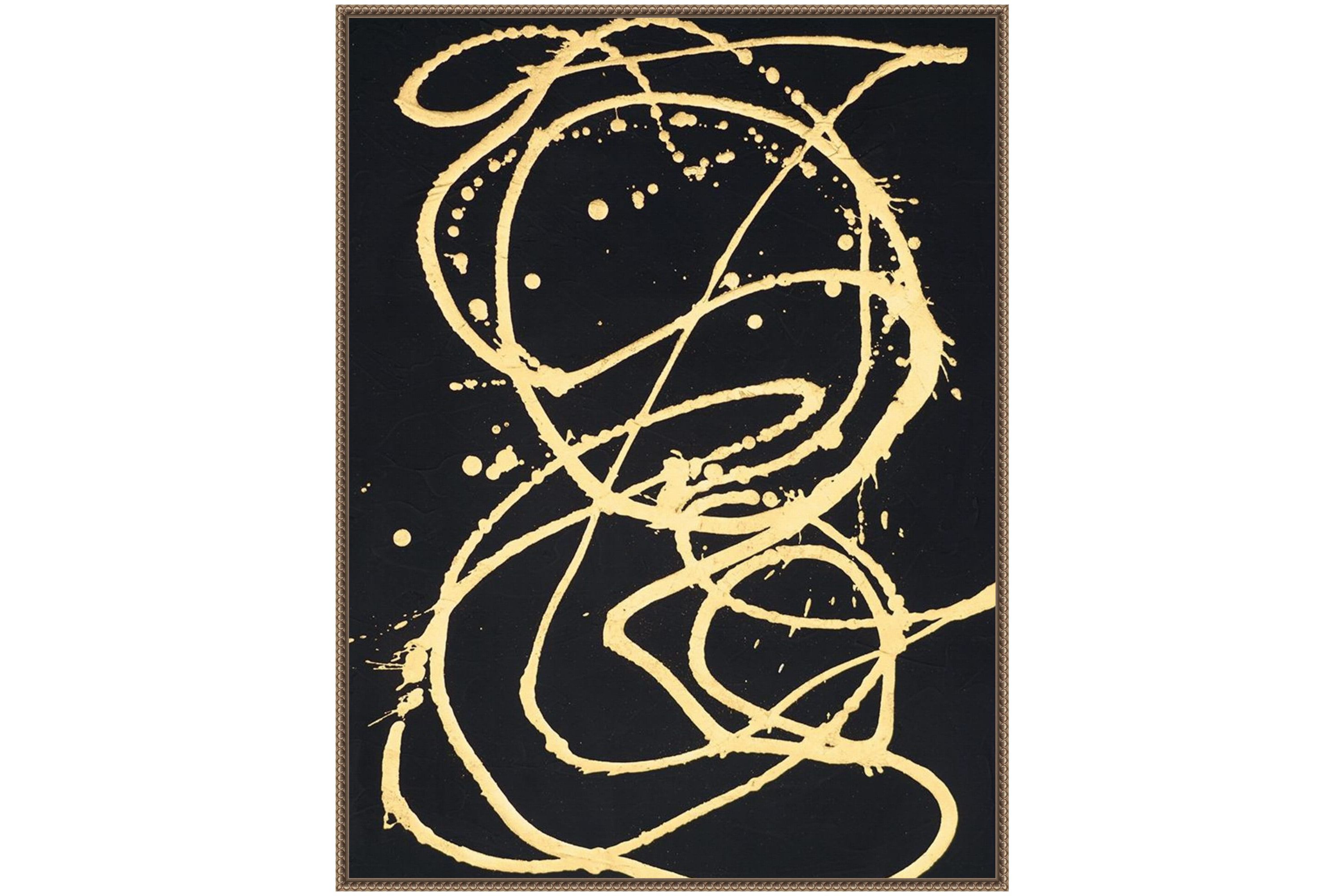 Gold Combo VI Framed Canvas Wall Art Print