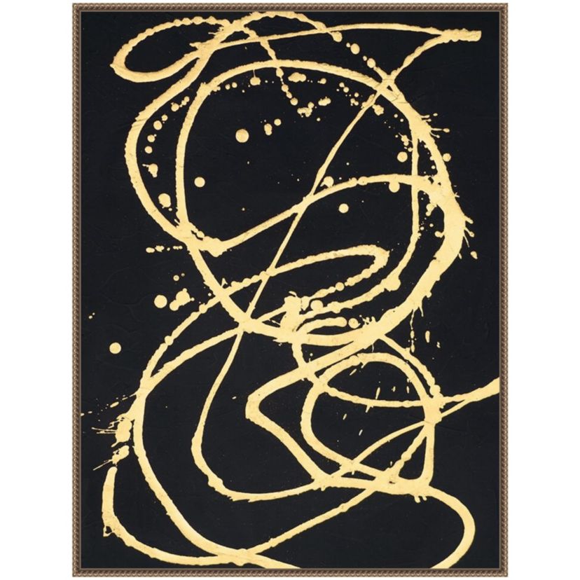 Gold Combo VI Framed Canvas Wall Art Print