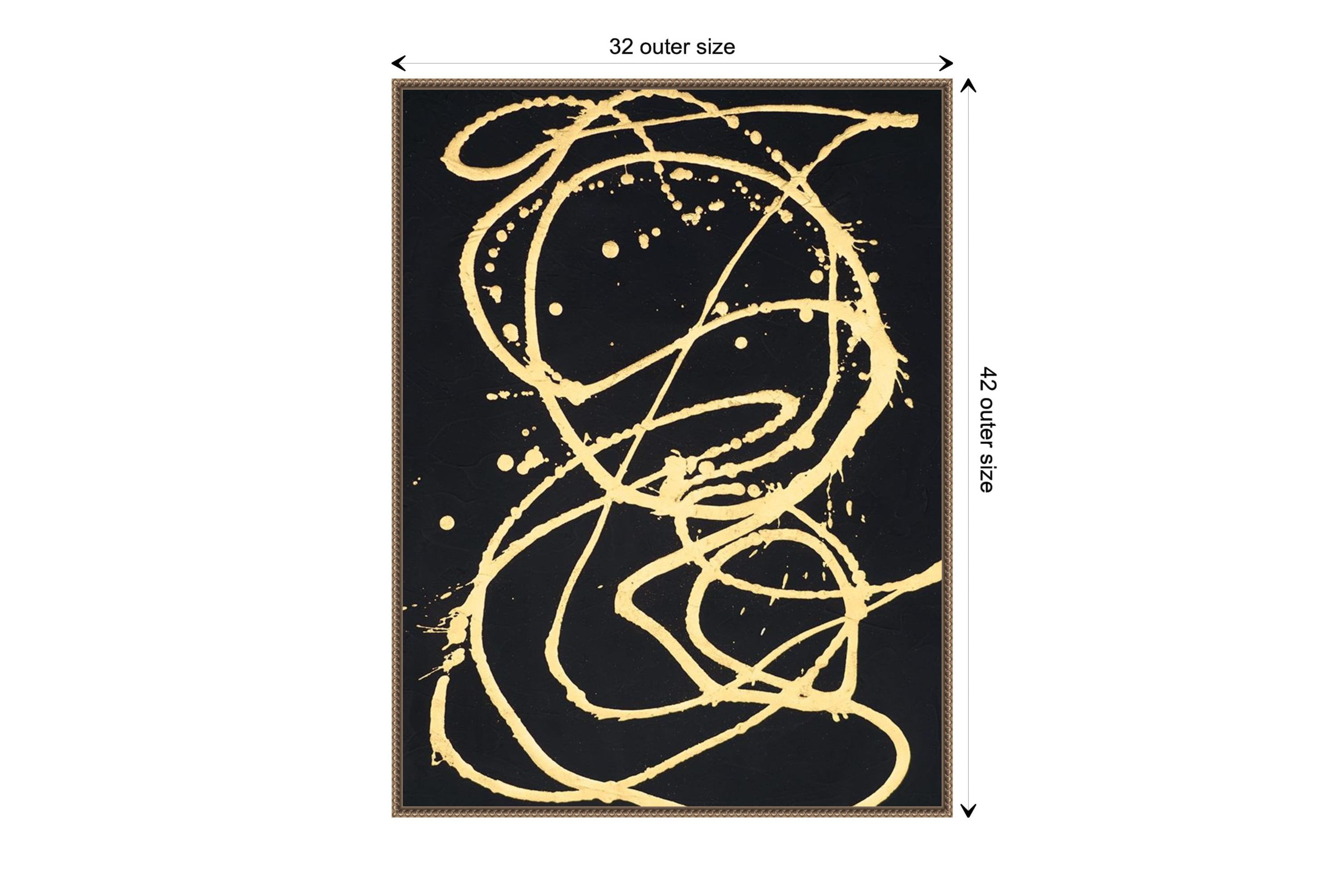 Gold Combo VI Framed Canvas Wall Art Print