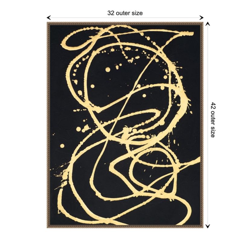 Gold Combo VI Framed Canvas Wall Art Print