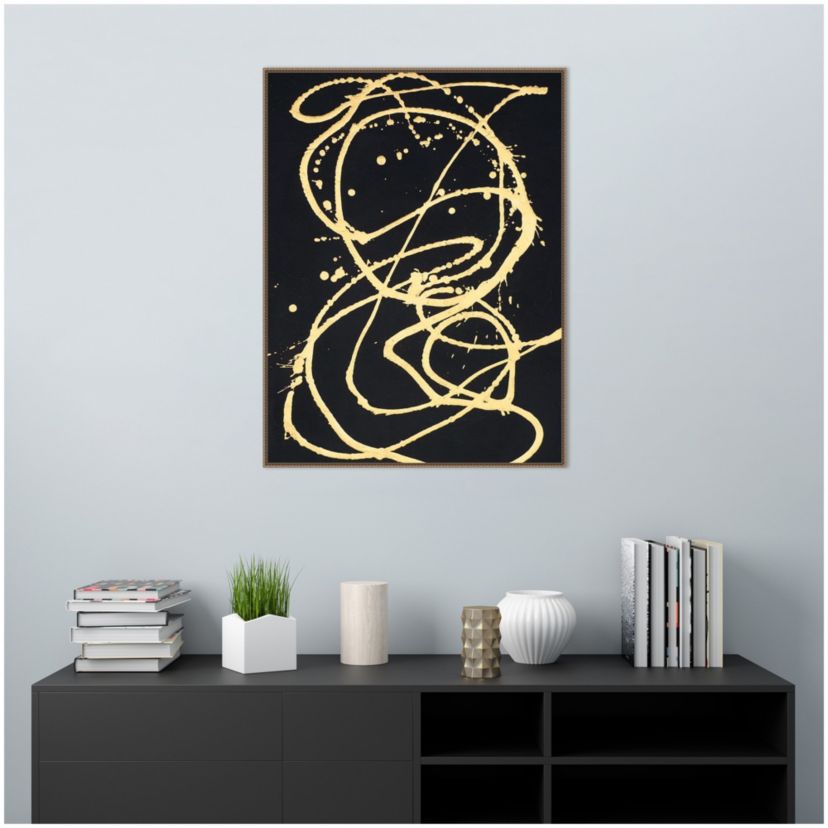 Gold Combo VI Framed Canvas Wall Art Print