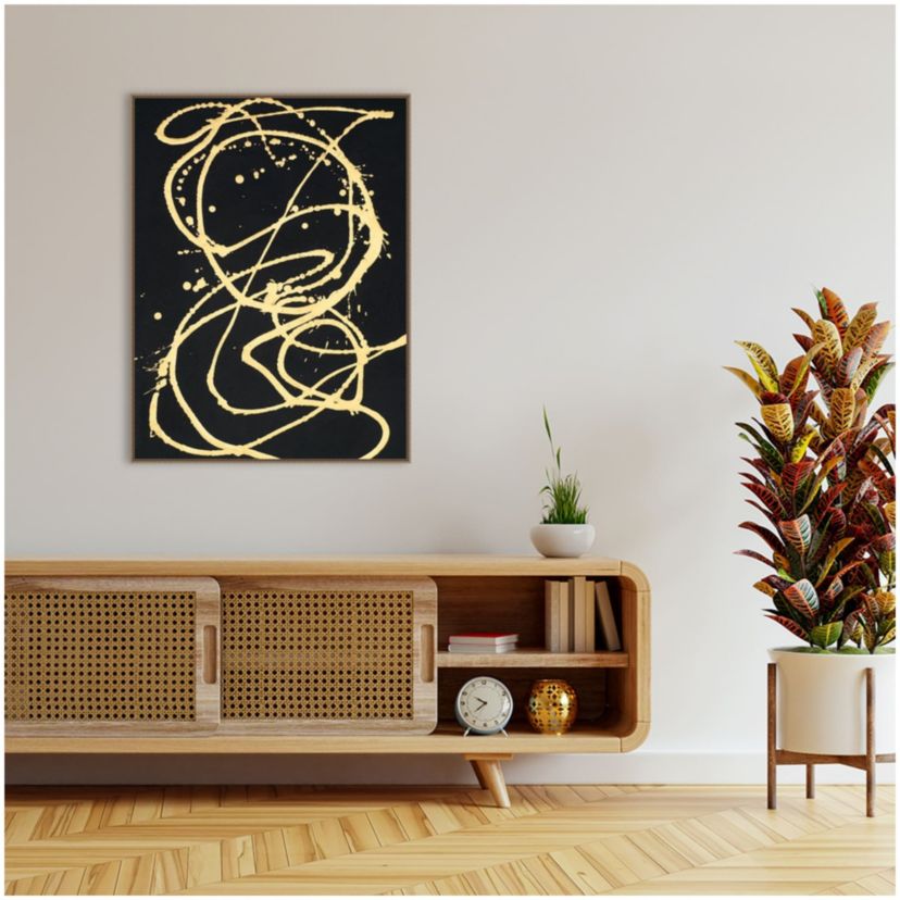 Gold Combo VI Framed Canvas Wall Art Print