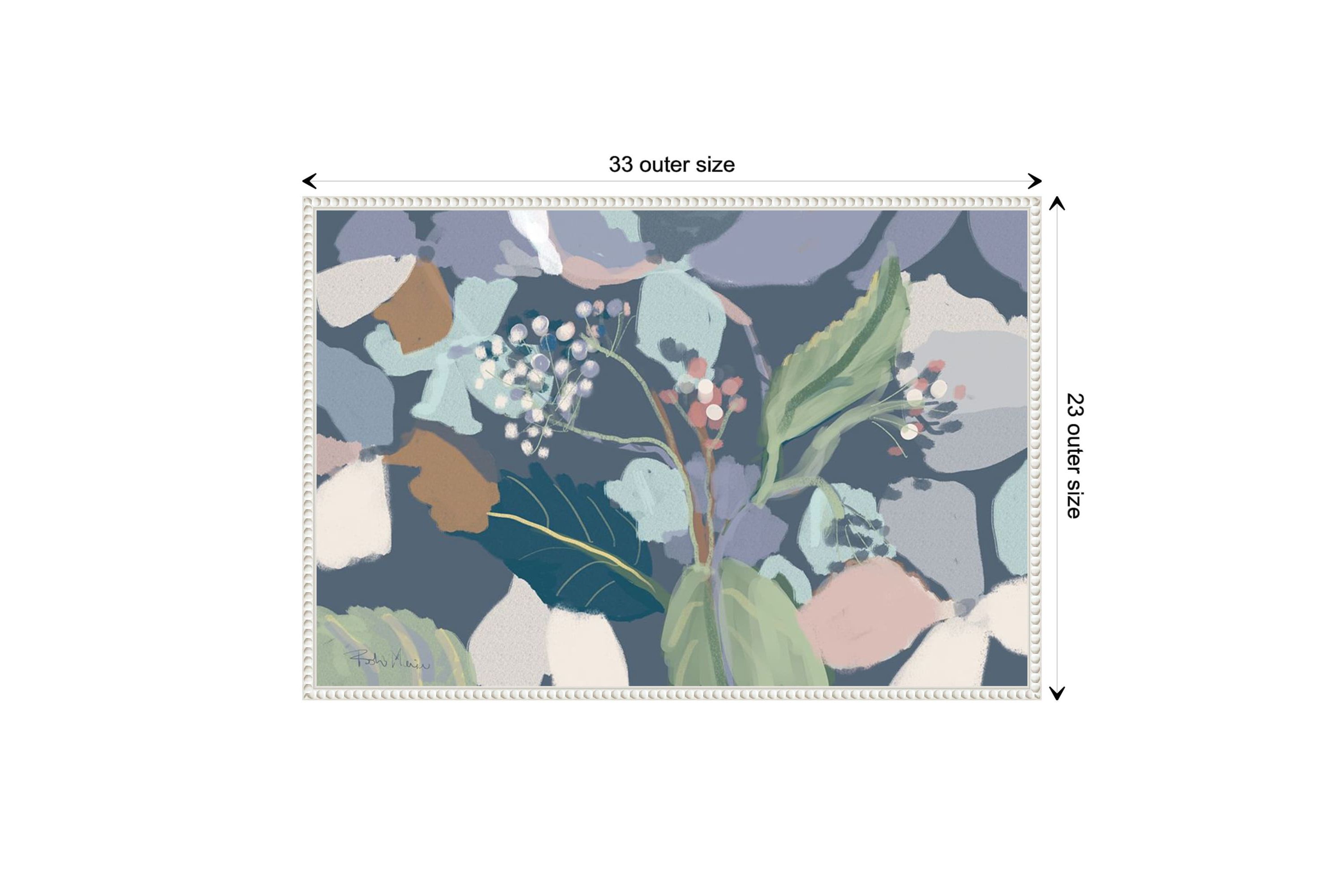 Floral Print Framed Canvas Wall Art Print