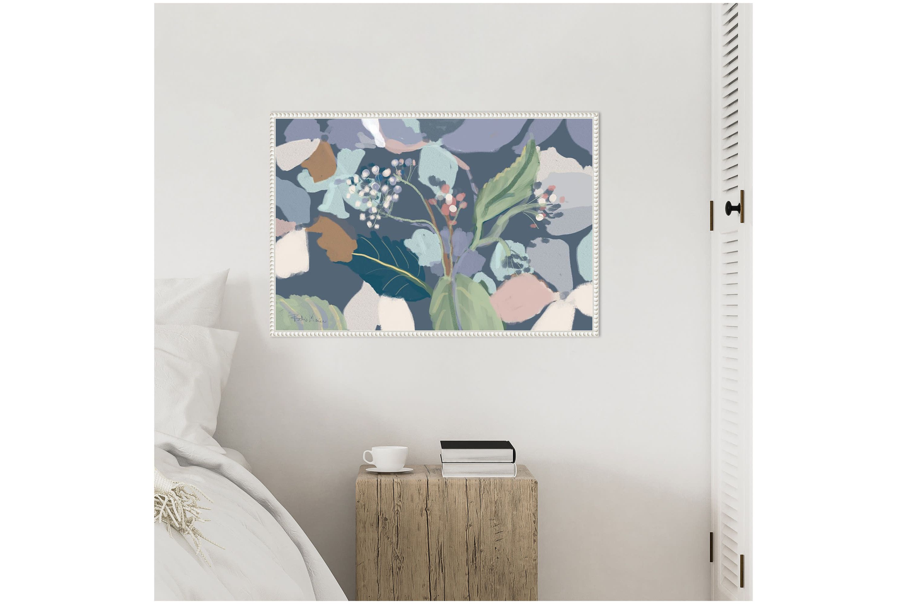 Floral Print Framed Canvas Wall Art Print
