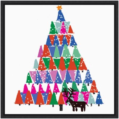 Amanti Art Christmas Tree Framed Canvas Wall Art Print