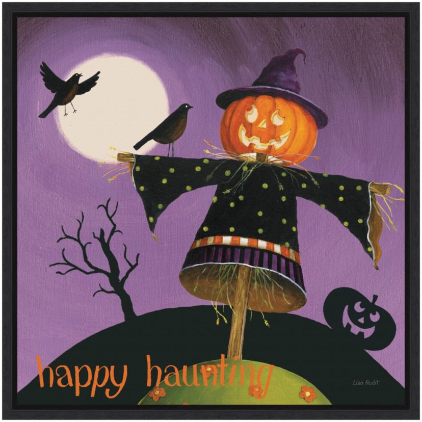 Happy Haunting V Framed Canvas Wall Art Print