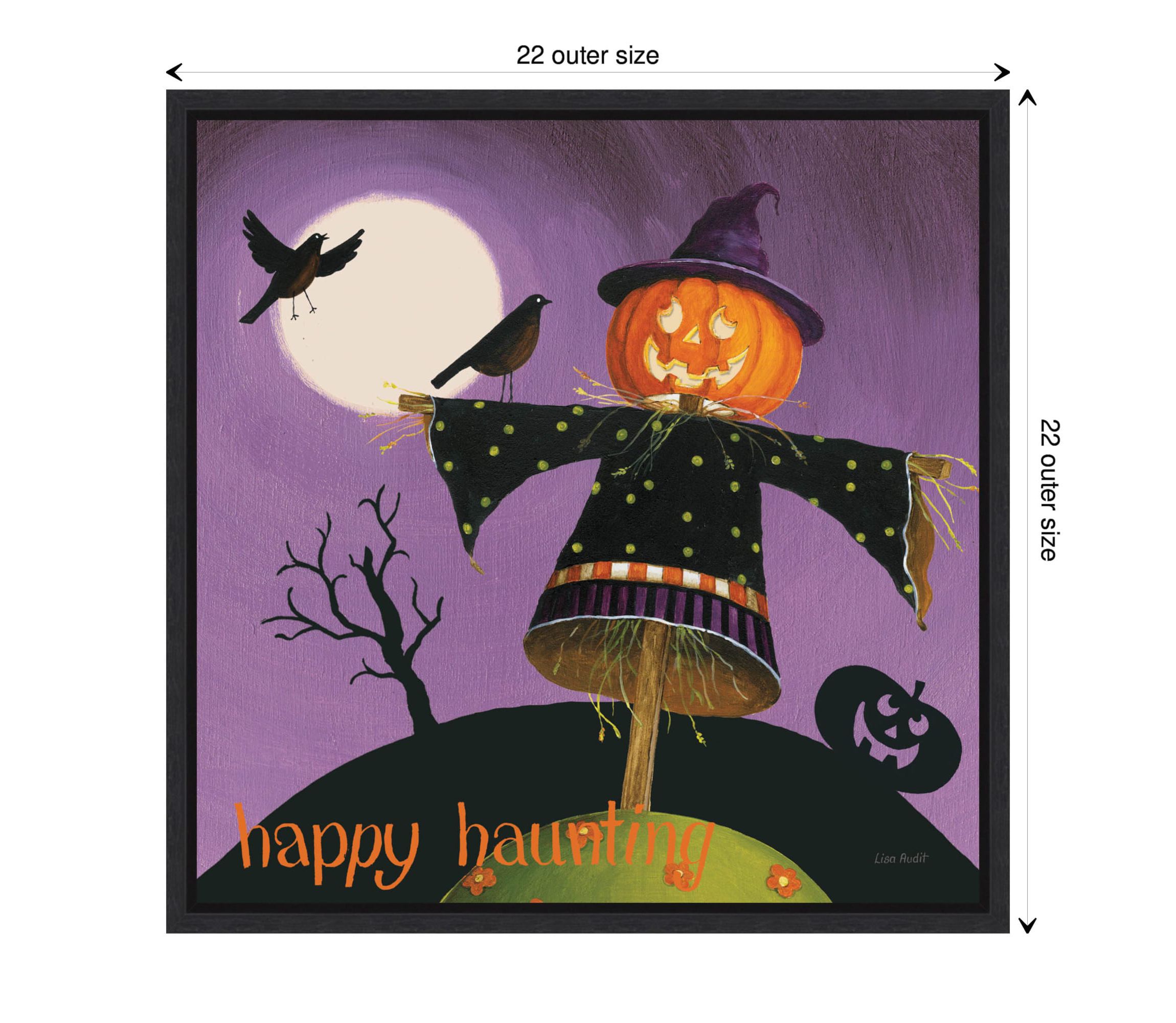 Happy Haunting V Framed Canvas Wall Art Print