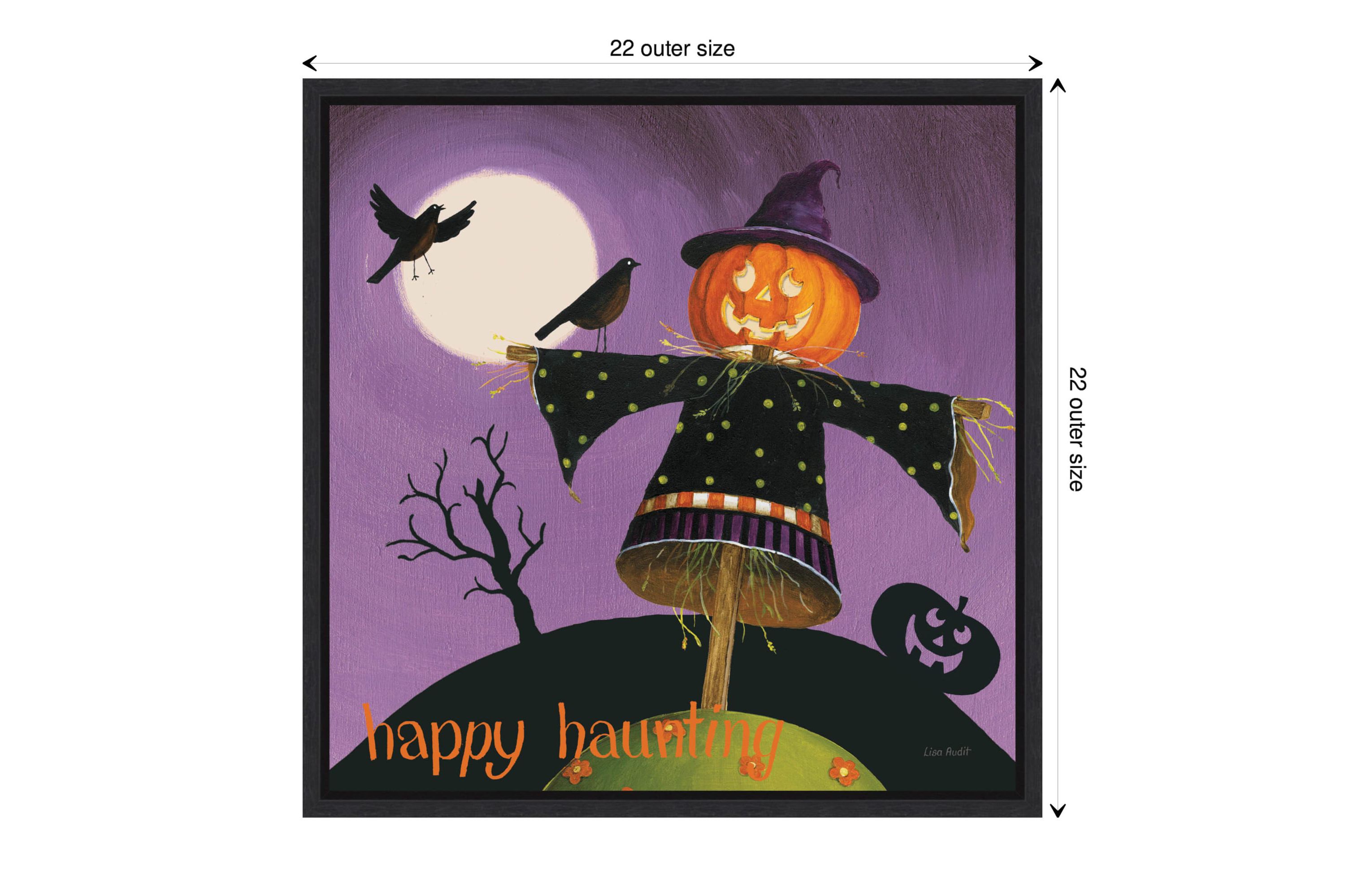 Happy Haunting V Framed Canvas Wall Art Print