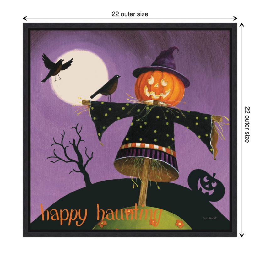 Happy Haunting V Framed Canvas Wall Art Print