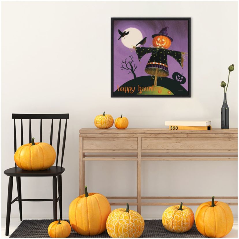 Happy Haunting V Framed Canvas Wall Art Print