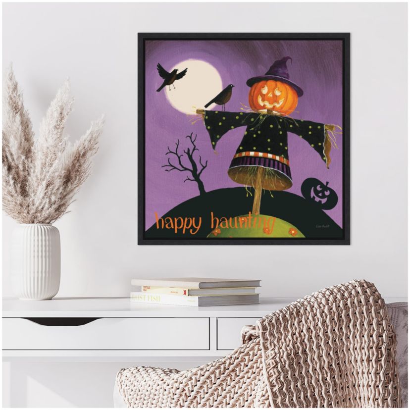 Happy Haunting V Framed Canvas Wall Art Print