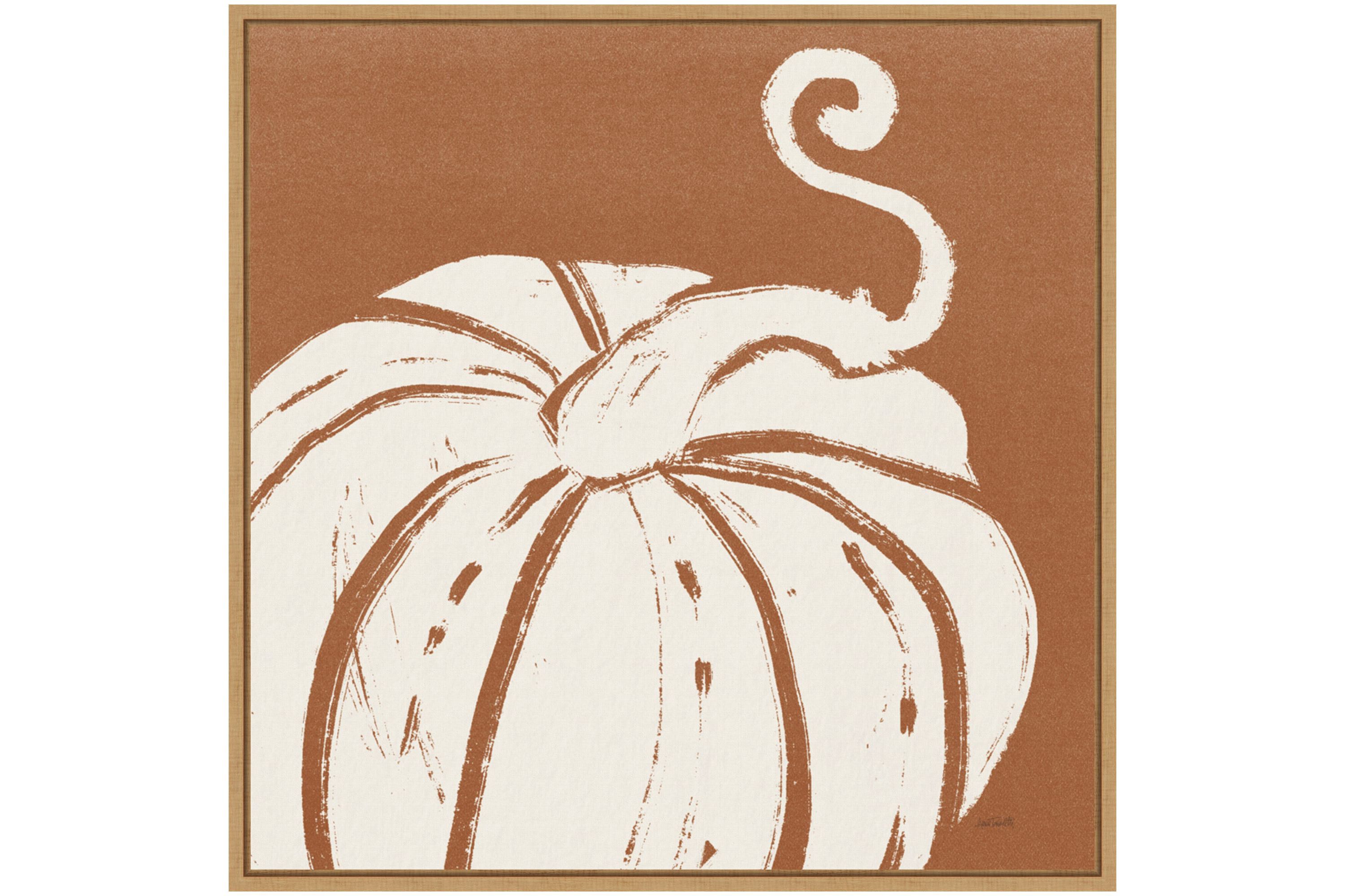 Autumn Tones VI Dark Orange Framed Canvas Wall Art Print