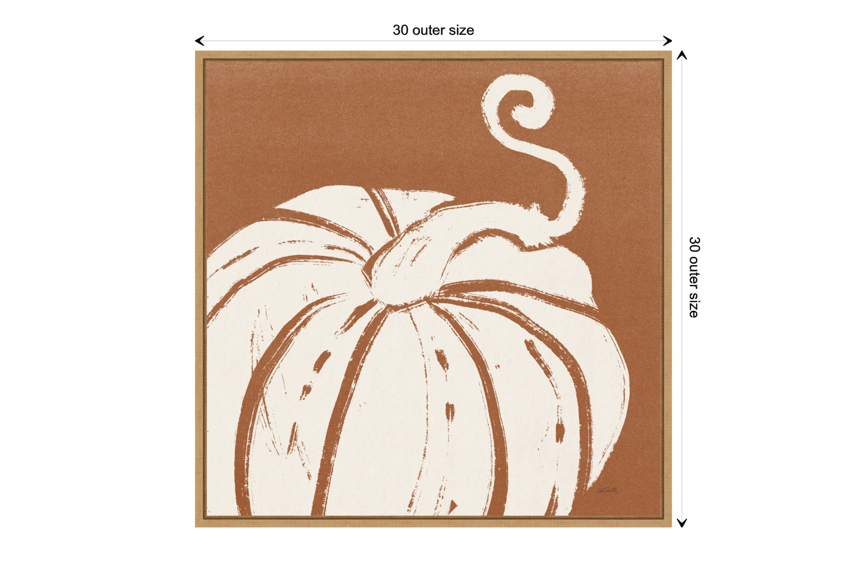 Autumn Tones VI Dark Orange Framed Canvas Wall Art Print