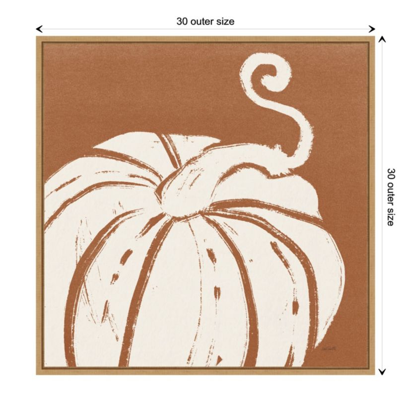 Autumn Tones VI Dark Orange Framed Canvas Wall Art Print