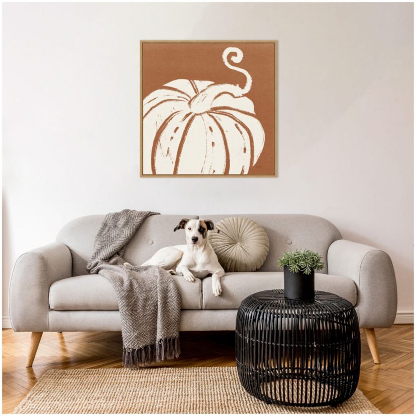 Autumn Tones VI Dark Orange Framed Canvas Wall Art Print
