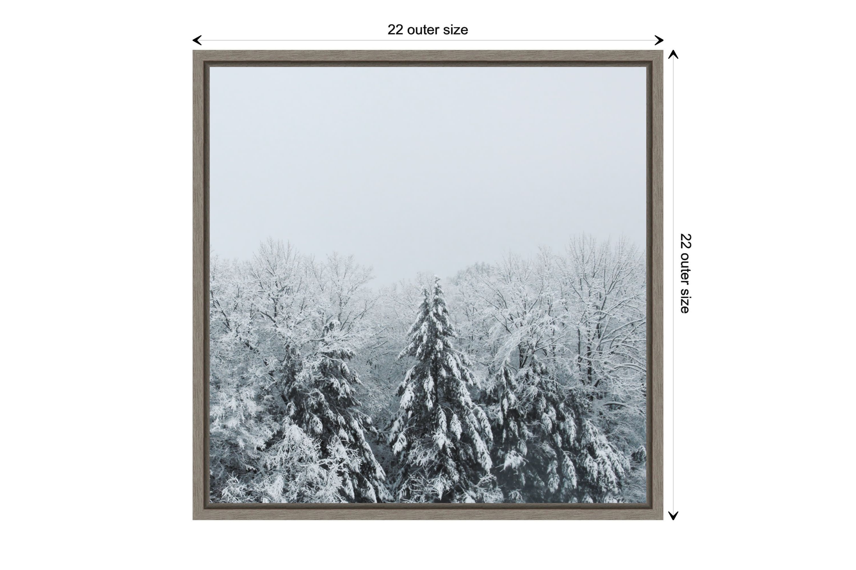Snowshoe Hill and Trees Framed Canvas Wall Art Print