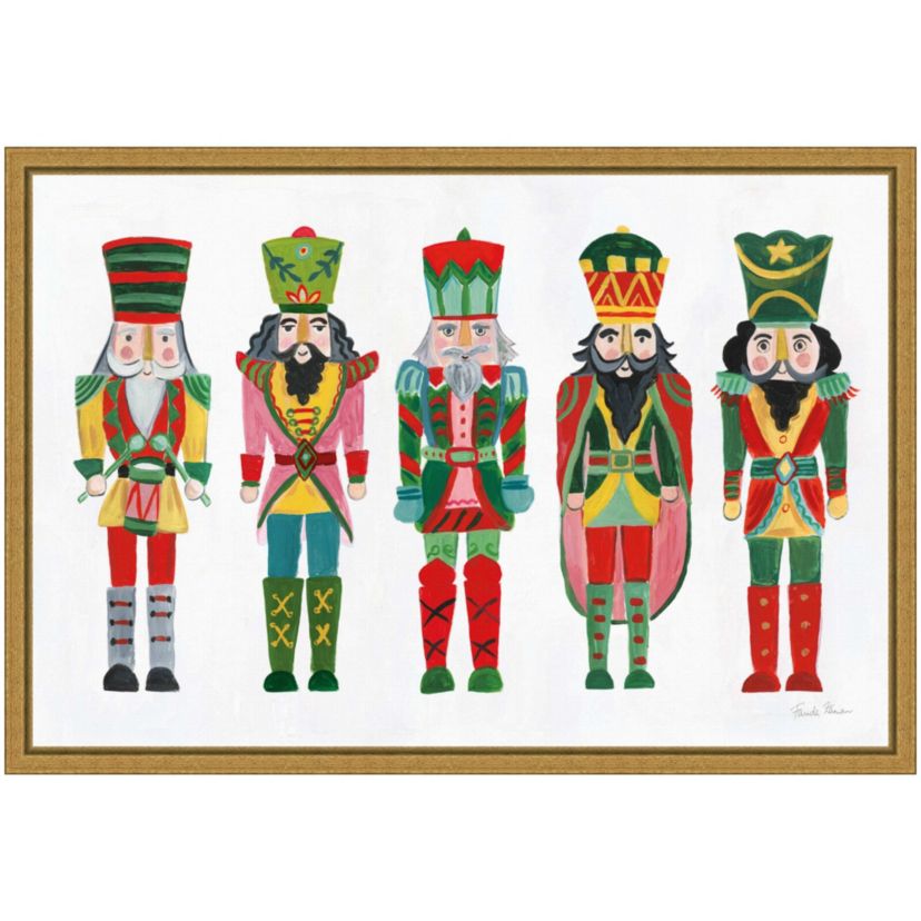 Holiday Nutcrackers I Framed Canvas Wall Art Print