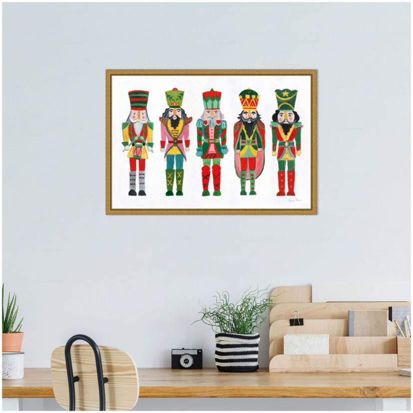 Holiday Nutcrackers I Framed Canvas Wall Art Print