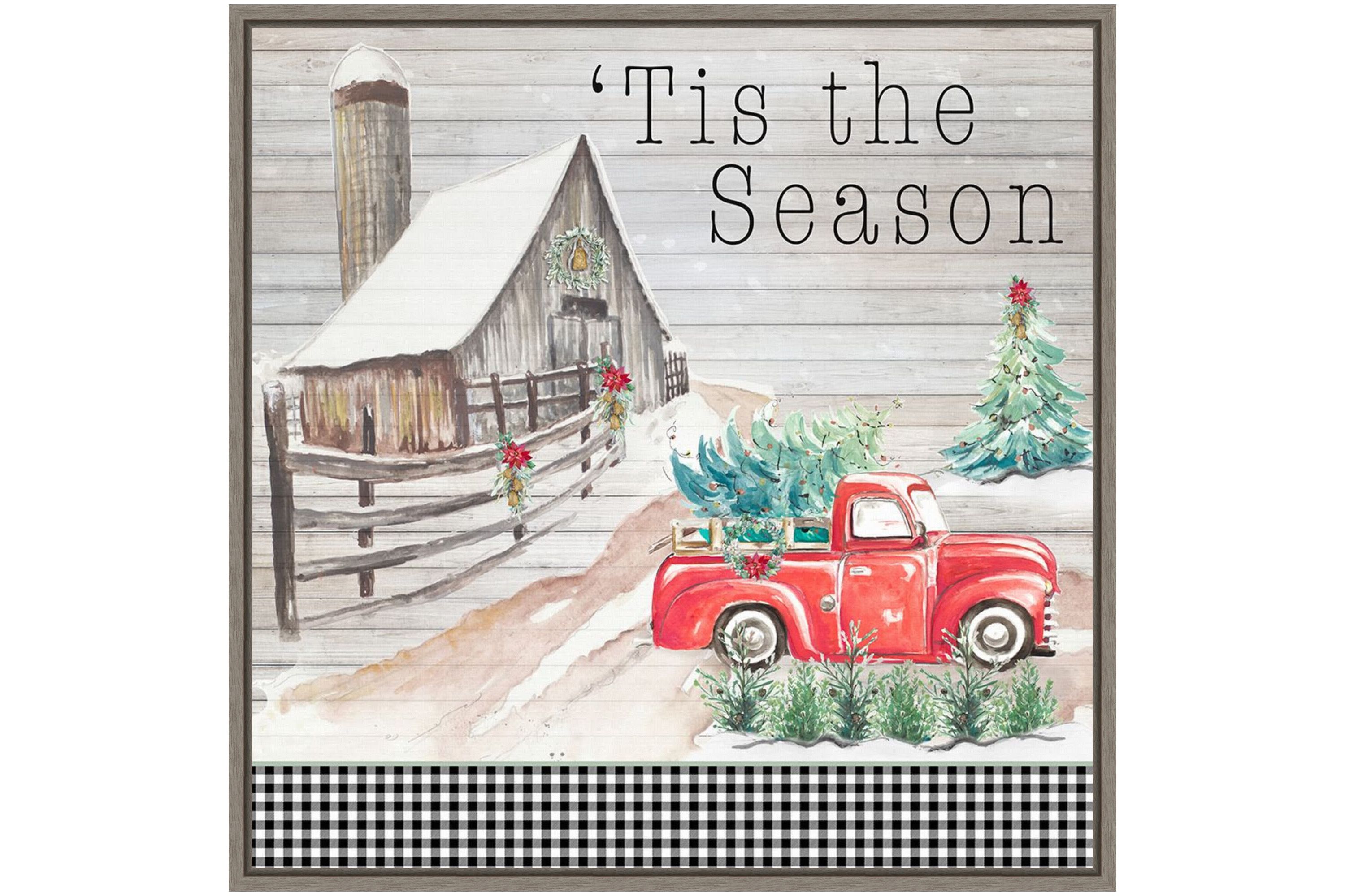 Believe in Holiday Magic IV Framed Canvas Wall Art Print
