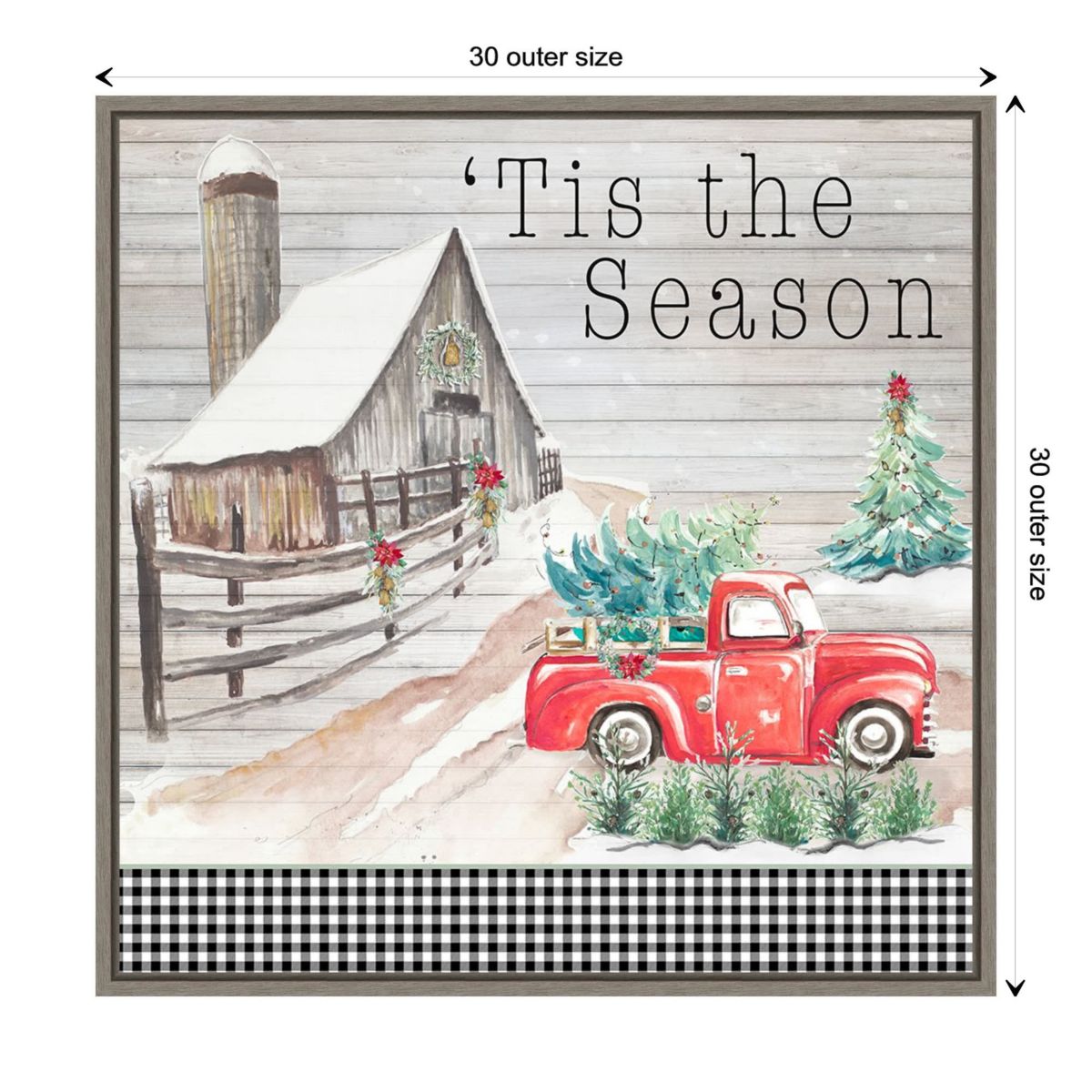 Believe in Holiday Magic IV Framed Canvas Wall Art Print