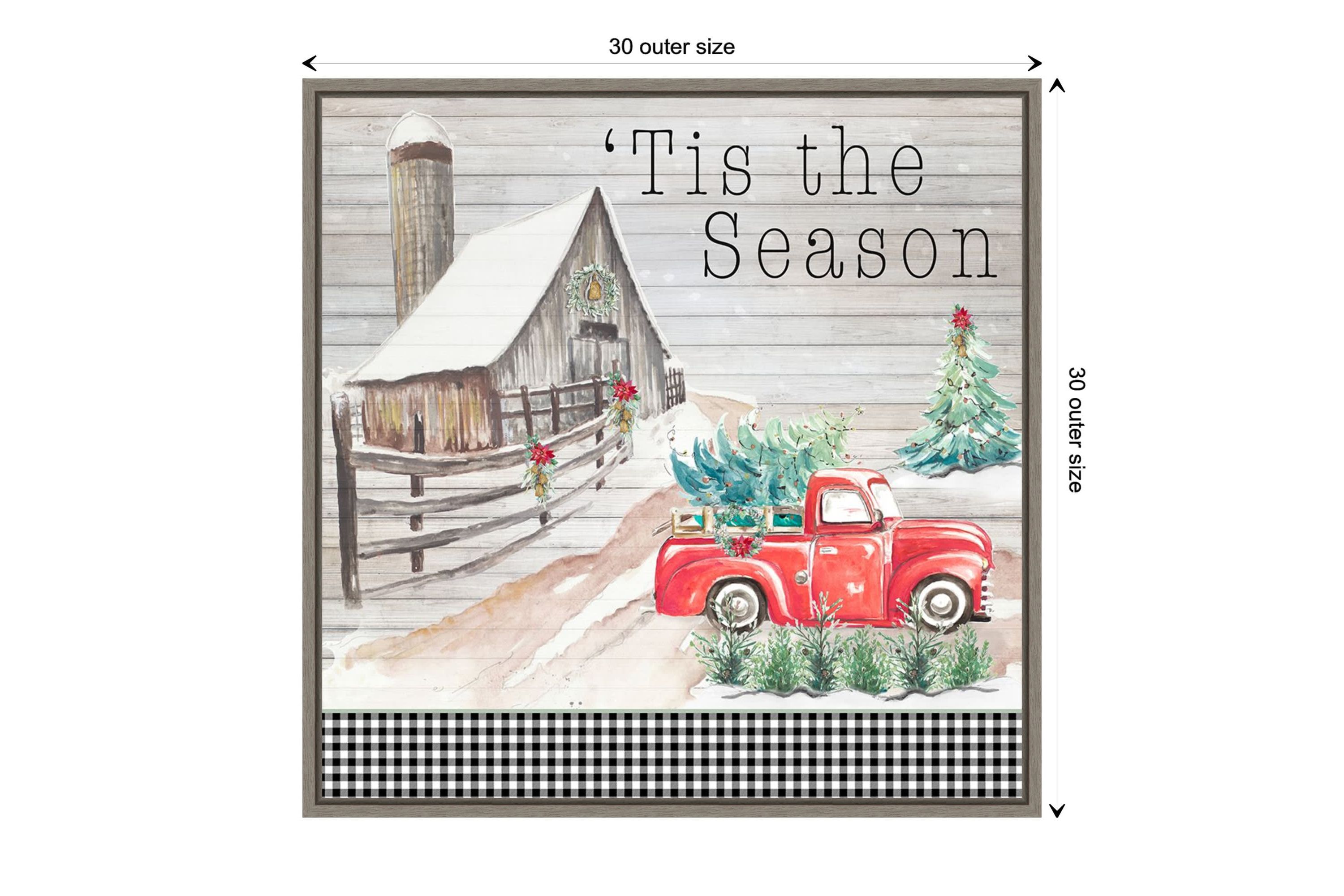Believe in Holiday Magic IV Framed Canvas Wall Art Print