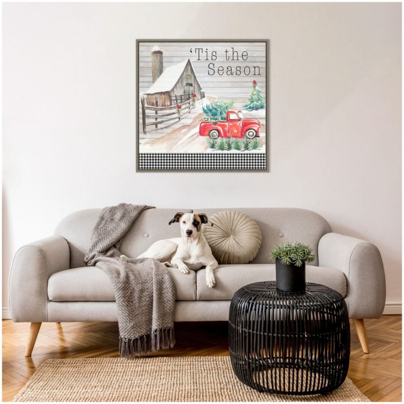 Believe in Holiday Magic IV Framed Canvas Wall Art Print