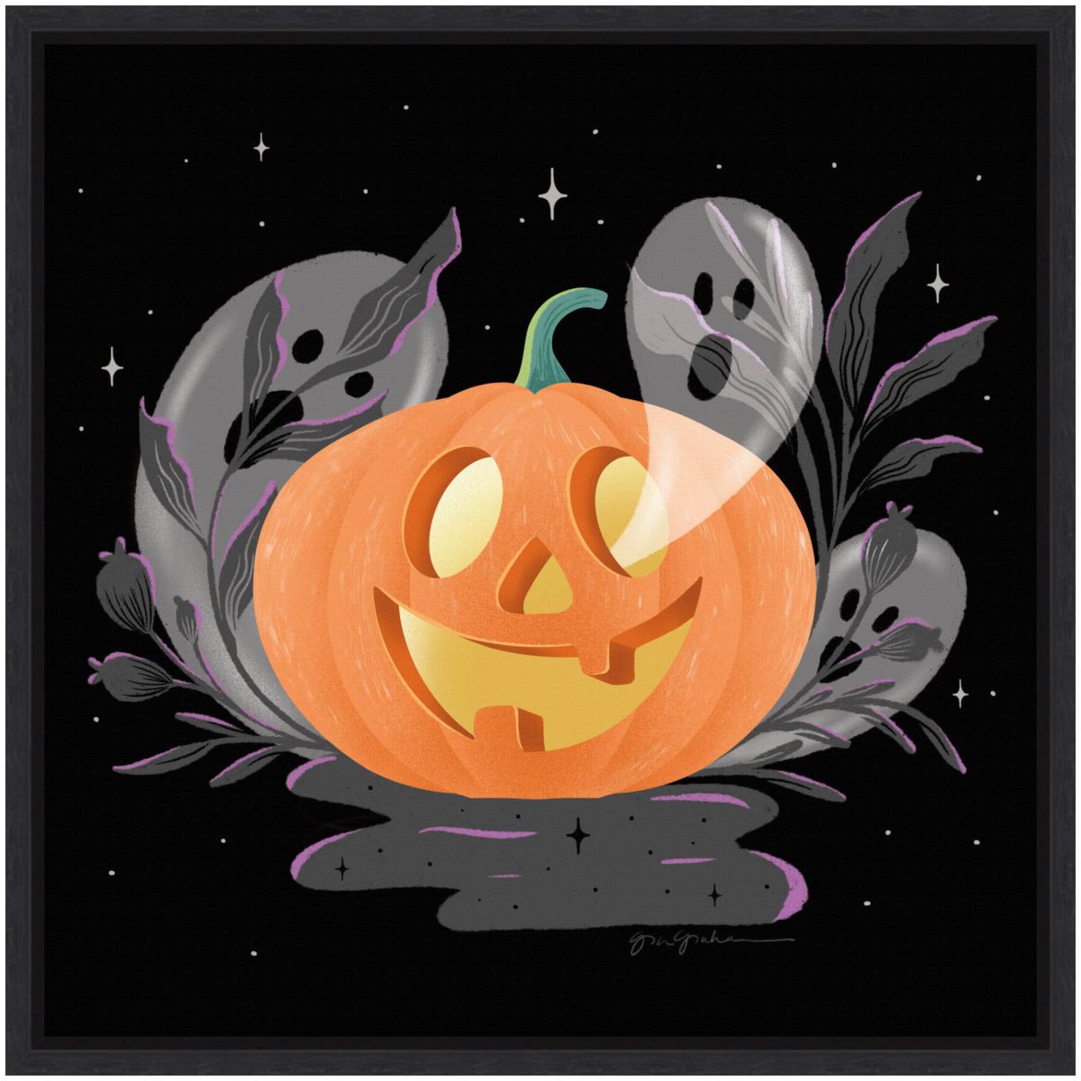 Hocus Pocus Halloween V Framed Canvas Wall Art Print
