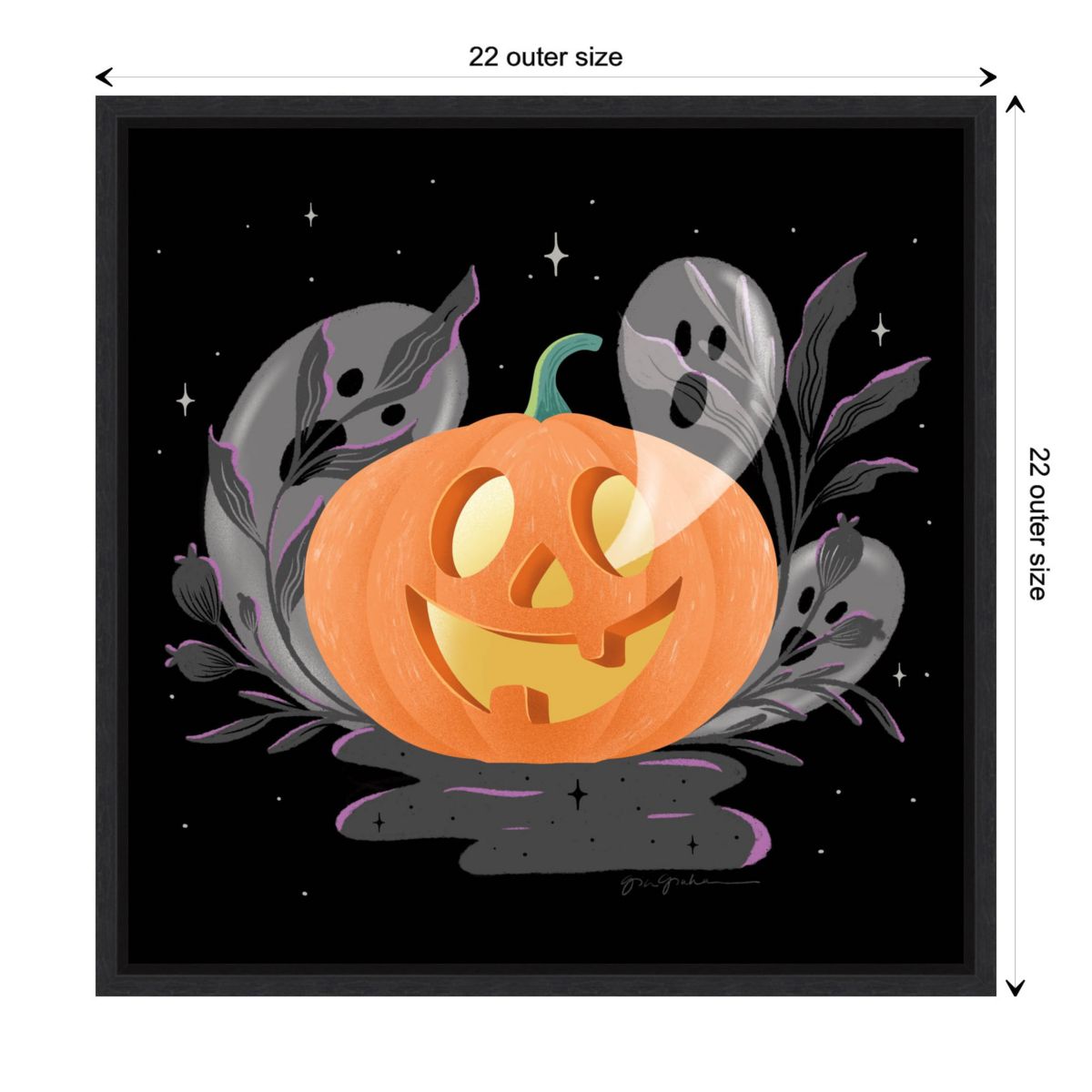 Hocus Pocus Halloween V Framed Canvas Wall Art Print