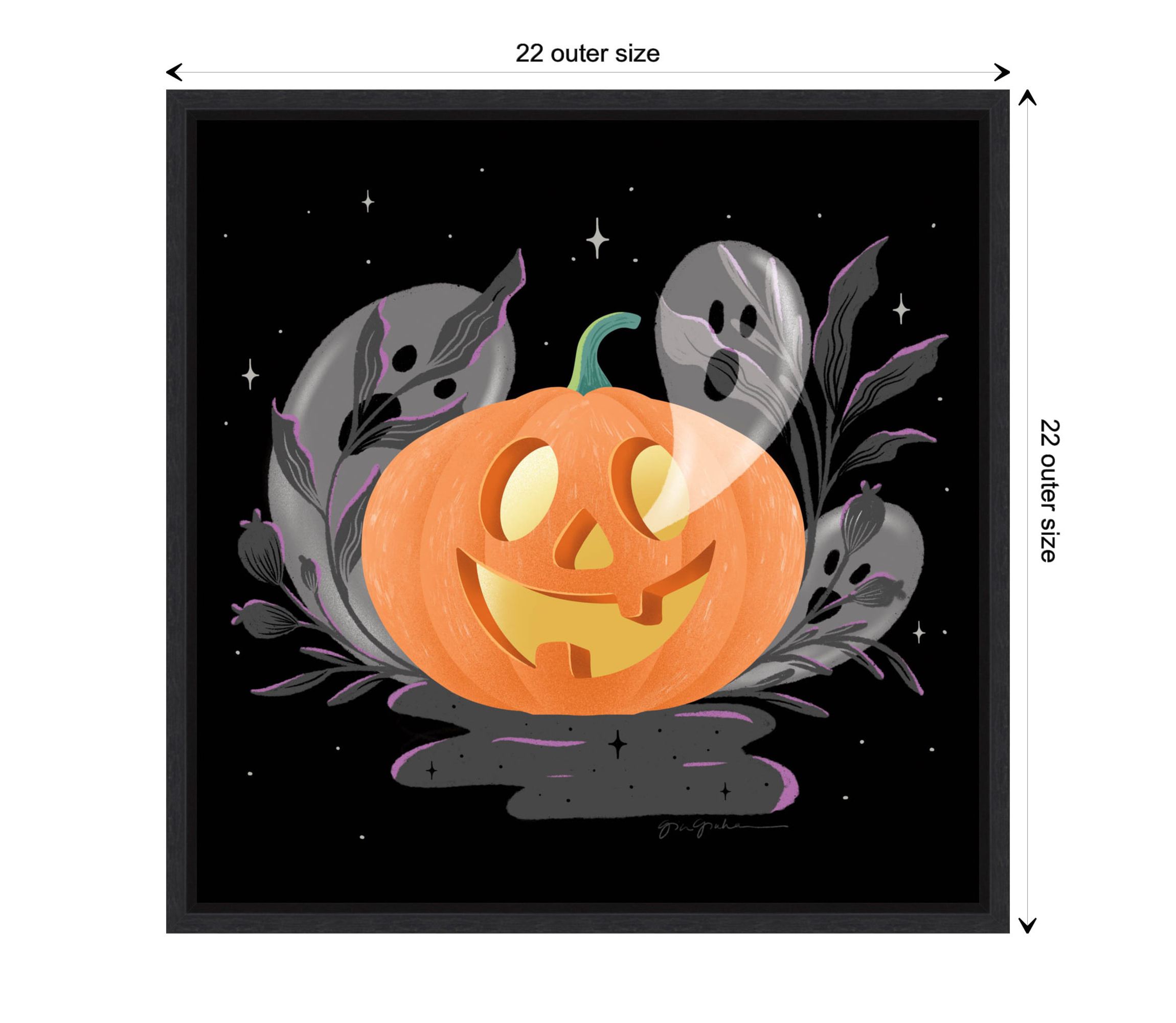 Hocus Pocus Halloween V Framed Canvas Wall Art Print