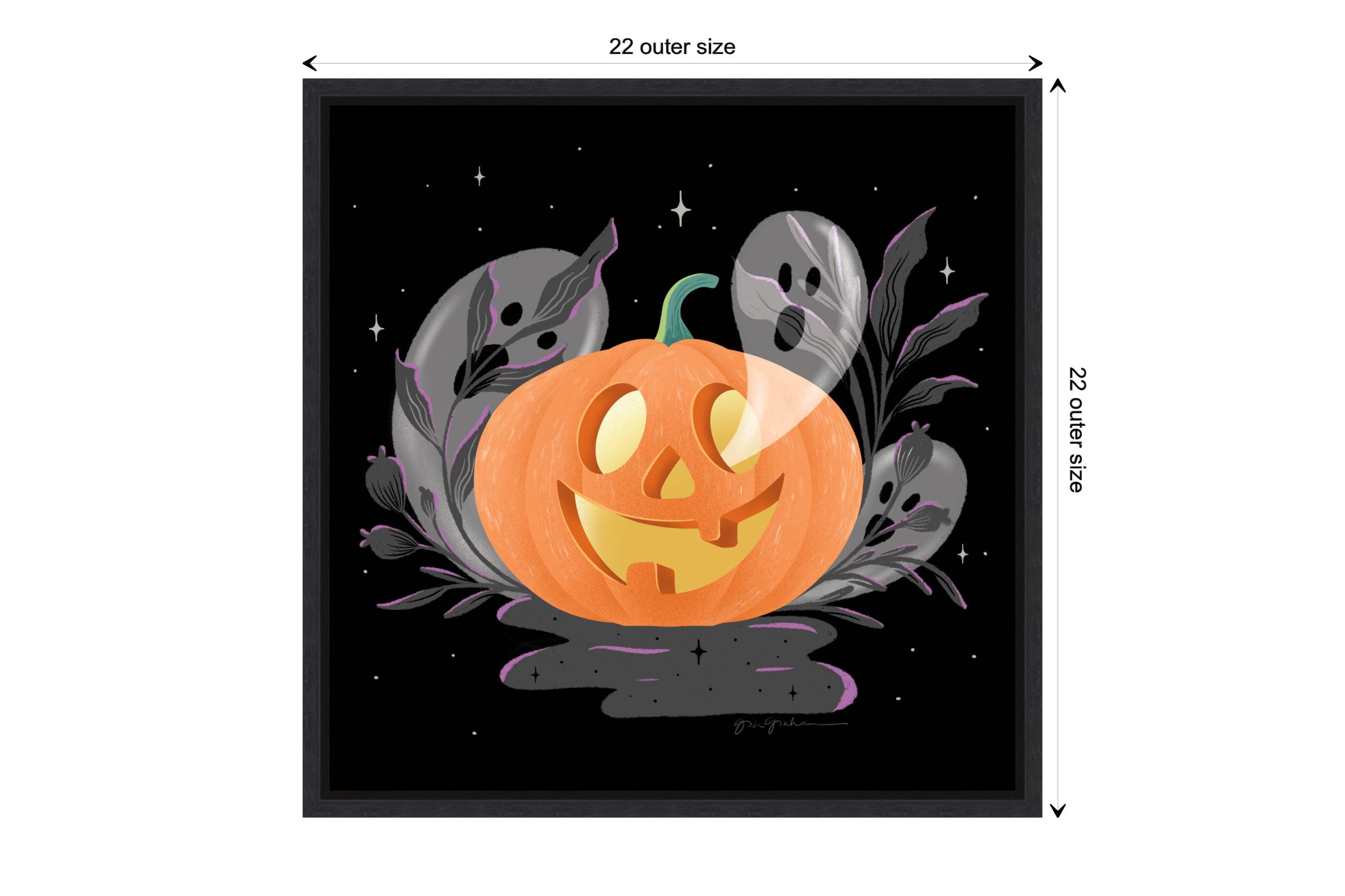 Hocus Pocus Halloween V Framed Canvas Wall Art Print