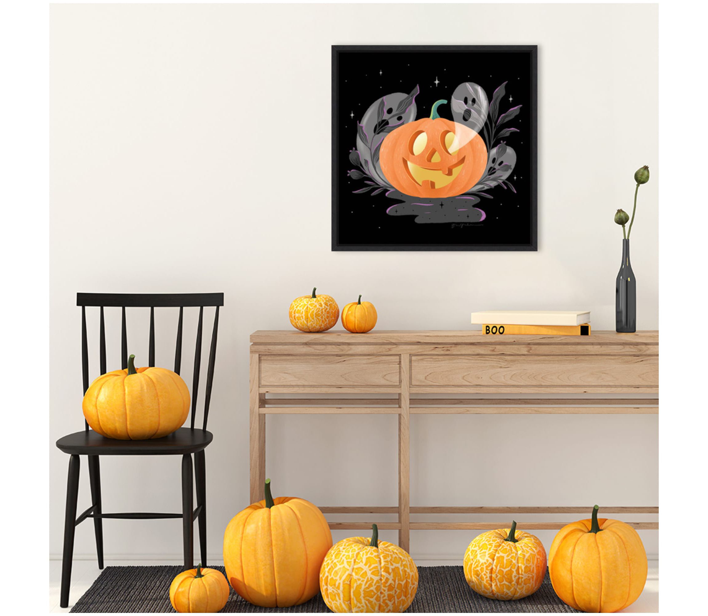Hocus Pocus Halloween V Framed Canvas Wall Art Print