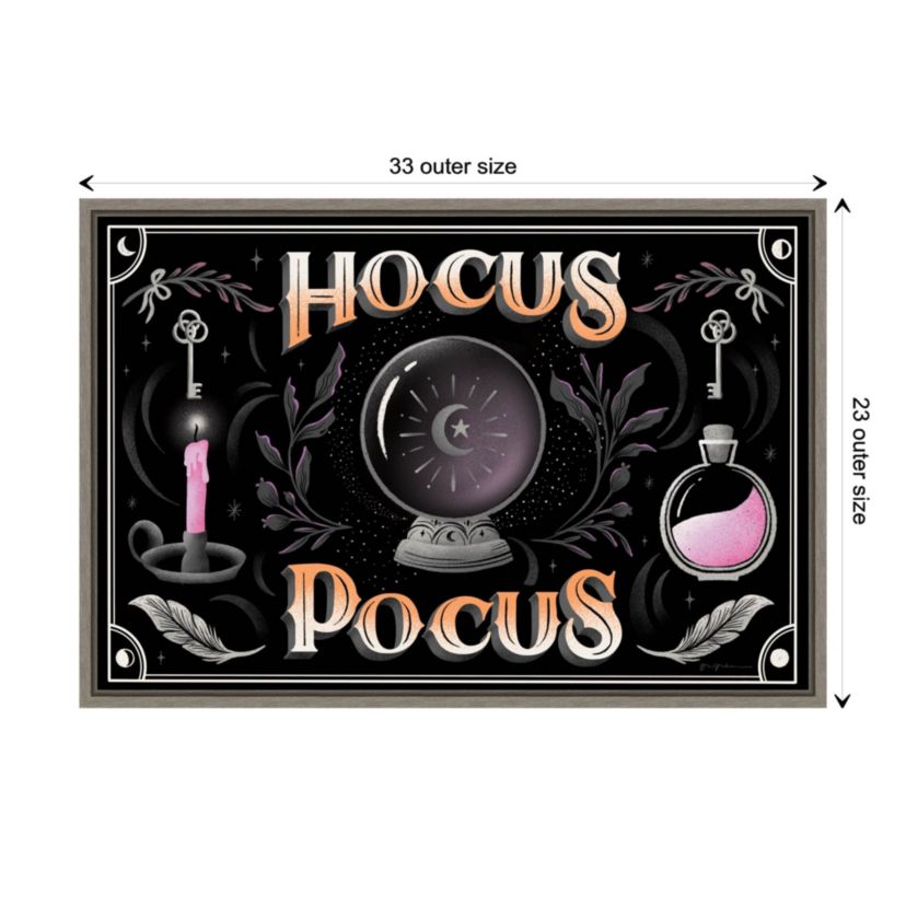 Hocus Pocus Halloween Black Framed Canvas Wall Art Print