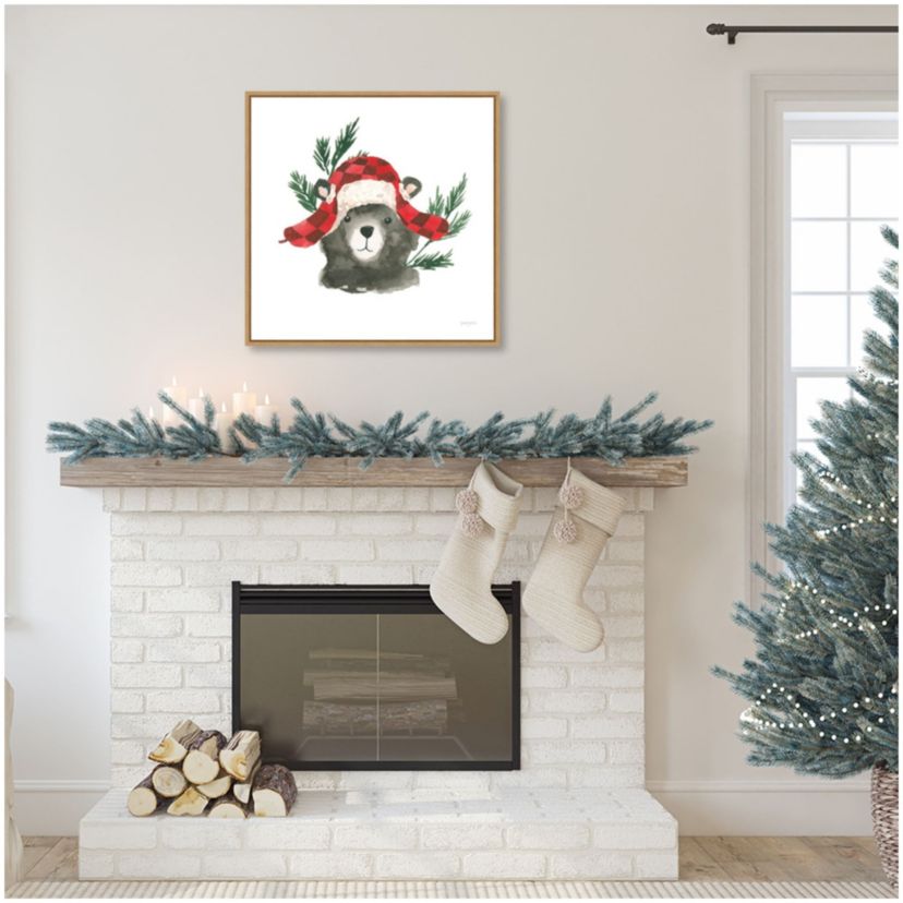 Critter Greetings V Framed Canvas Wall Art Print