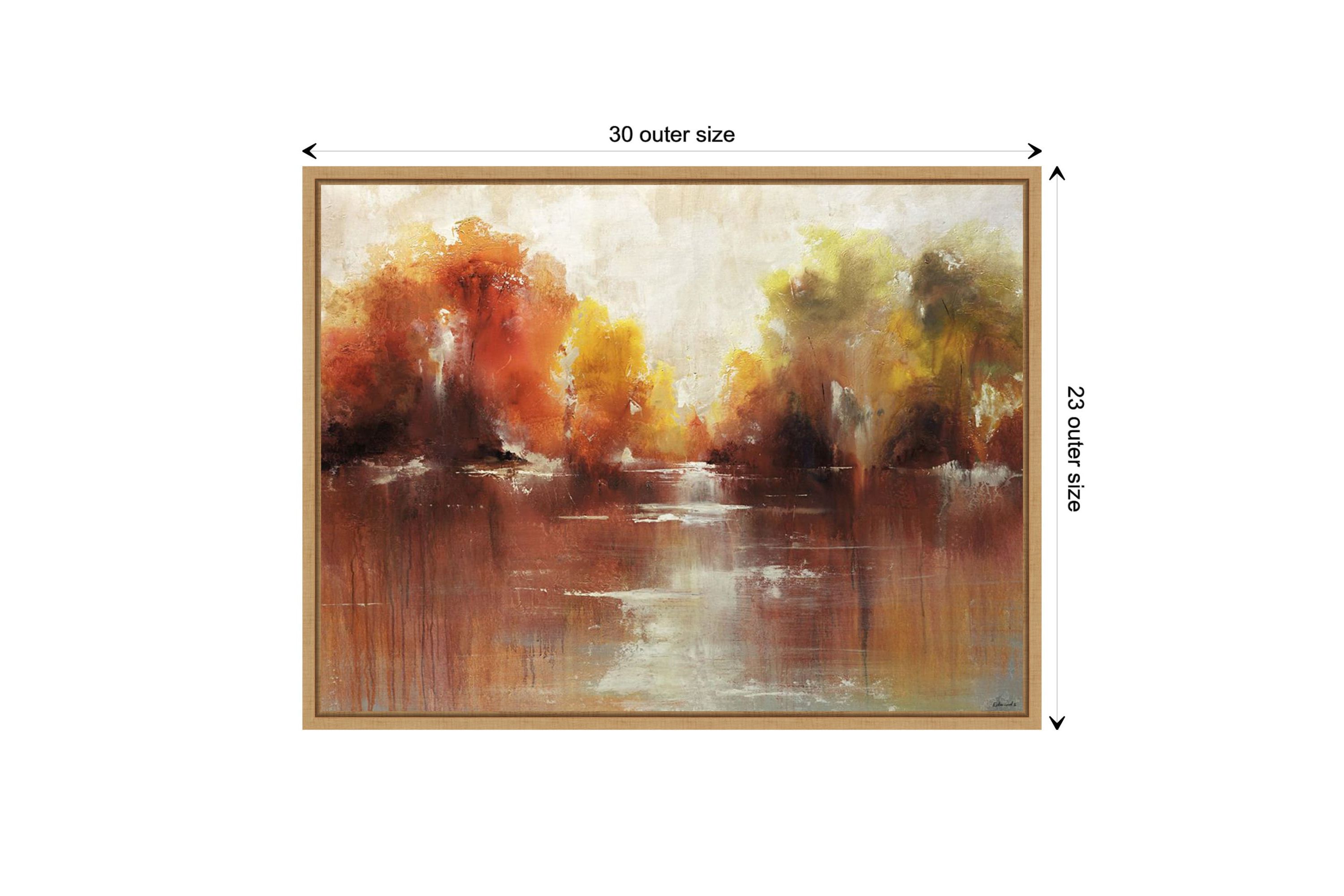 Jeweled Water Framed Canvas Wall Art Print