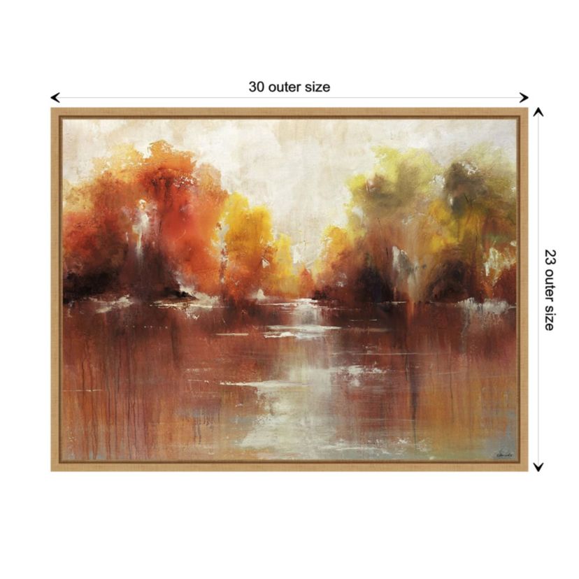 Jeweled Water Framed Canvas Wall Art Print