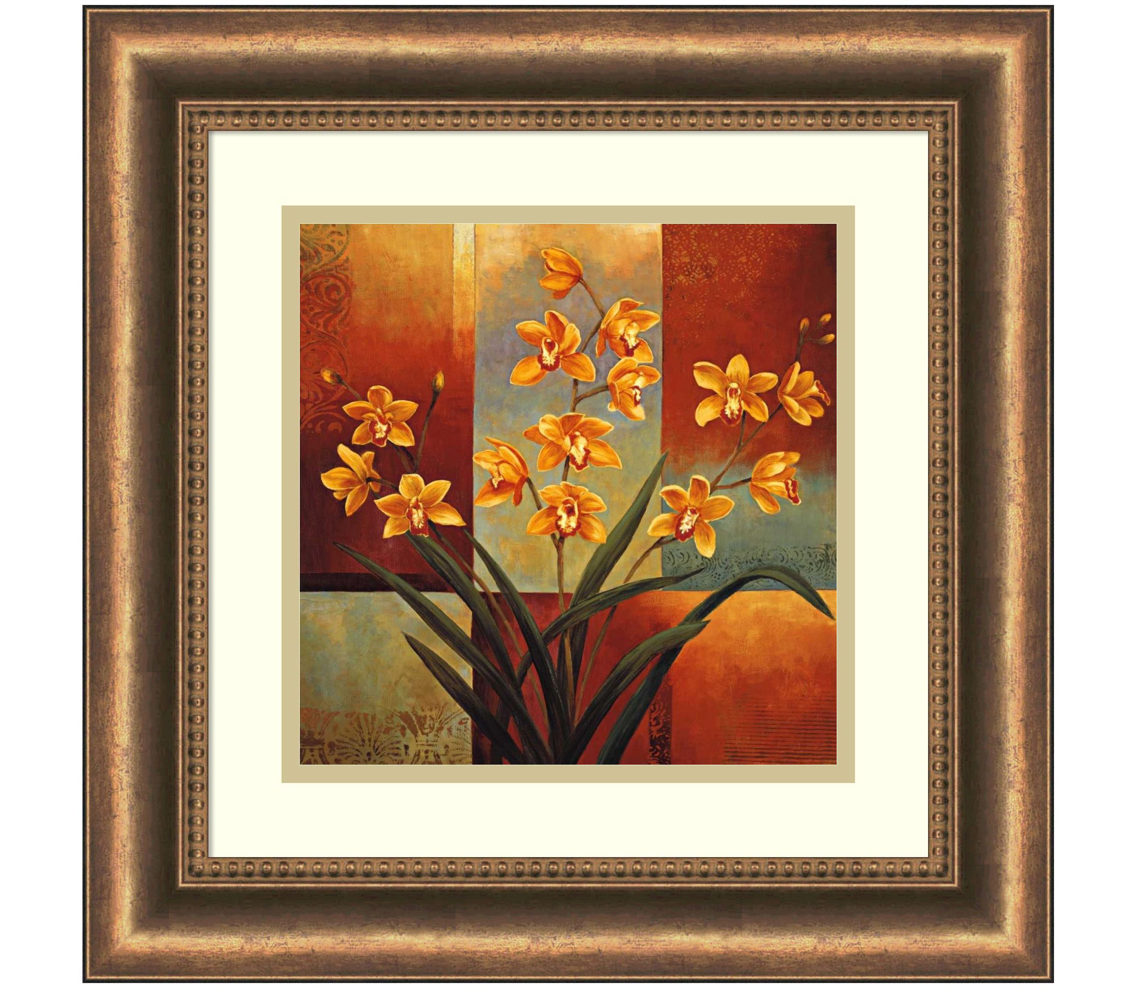 Orange Orchid Framed Wall Art Print