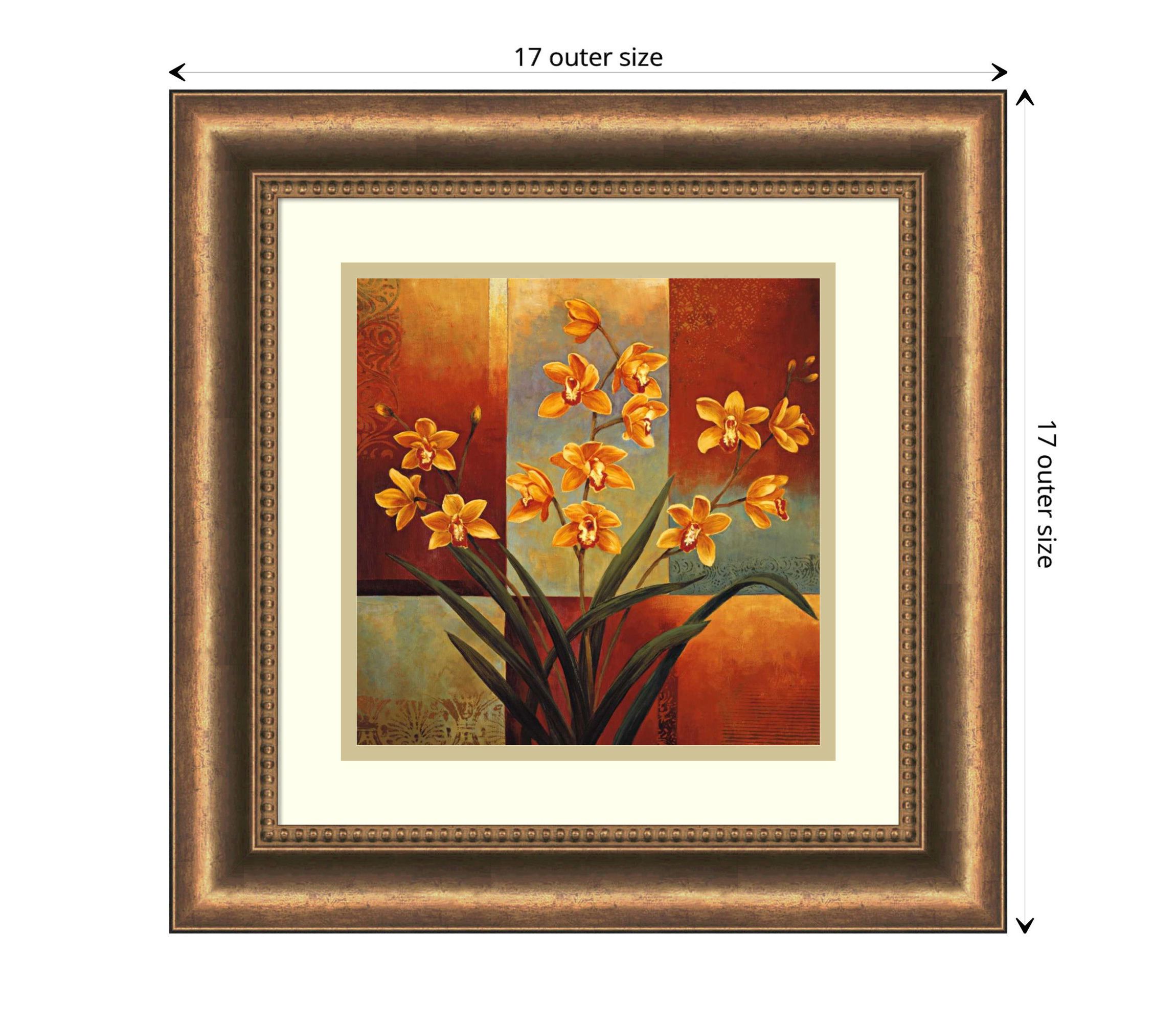 Orange Orchid Framed Wall Art Print