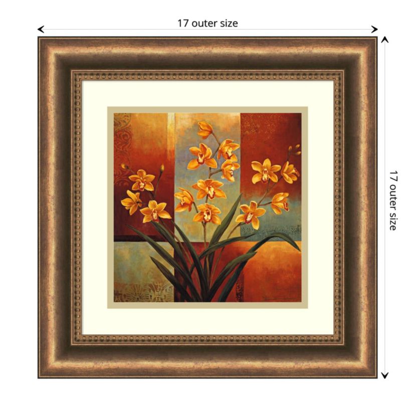 Orange Orchid Framed Wall Art Print