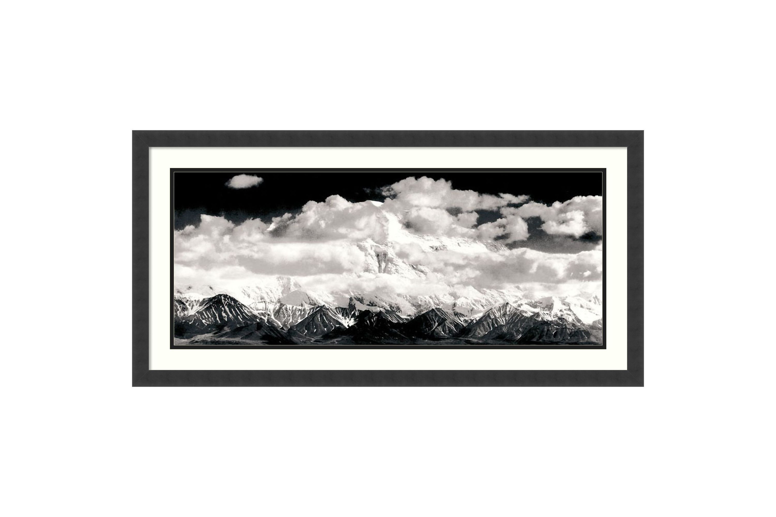 Mount McKinley Range, Clouds, Denali National Park, Alaska, 1948 Framed Wall Art Print