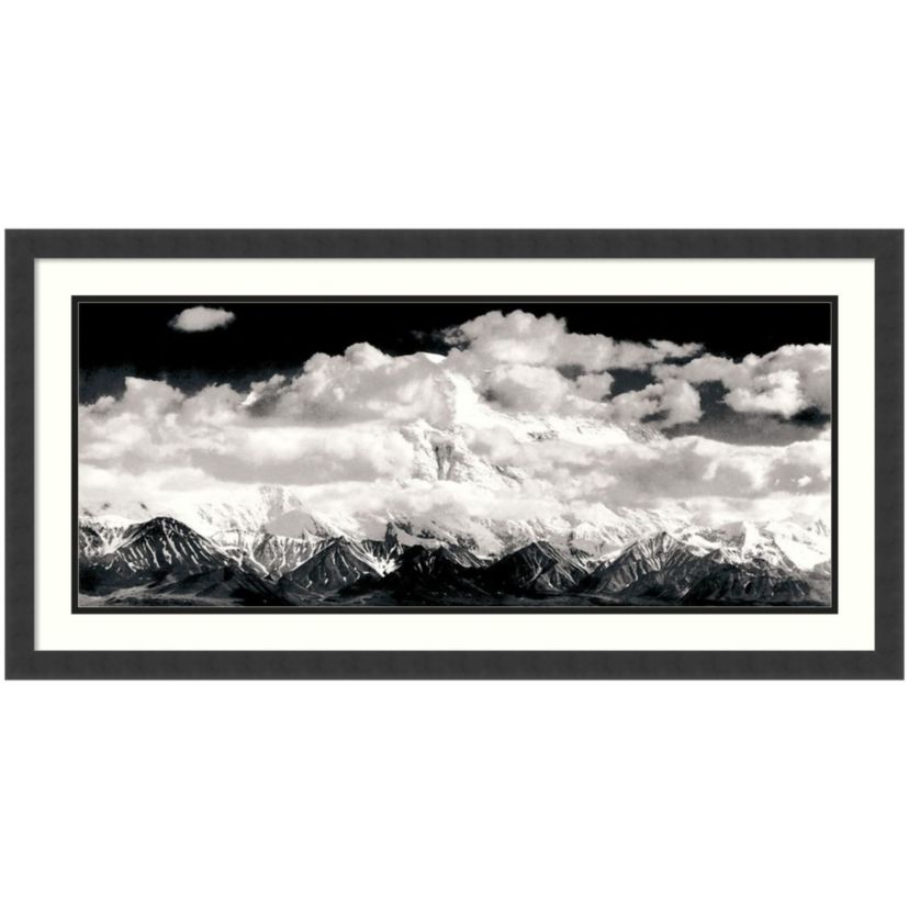 Mount McKinley Range, Clouds, Denali National Park, Alaska, 1948 Framed Wall Art Print