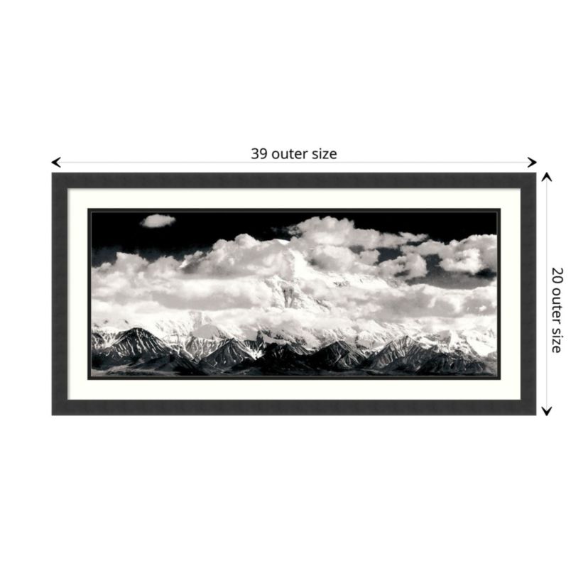 Mount McKinley Range, Clouds, Denali National Park, Alaska, 1948 Framed Wall Art Print