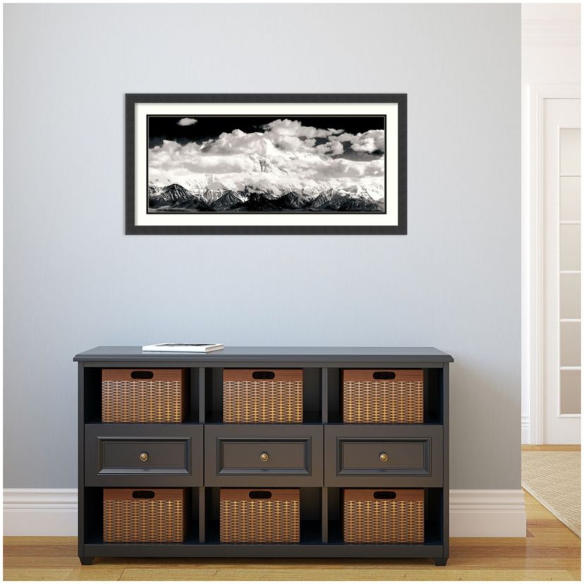 Mount McKinley Range, Clouds, Denali National Park, Alaska, 1948 Framed Wall Art Print