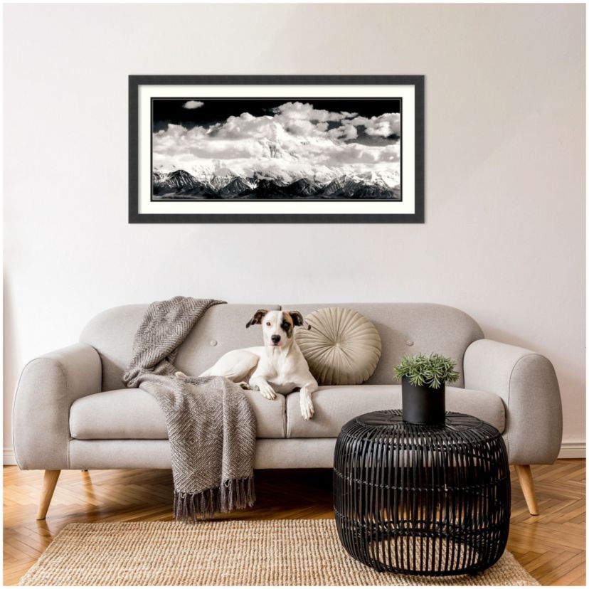 Mount McKinley Range, Clouds, Denali National Park, Alaska, 1948 Framed Wall Art Print