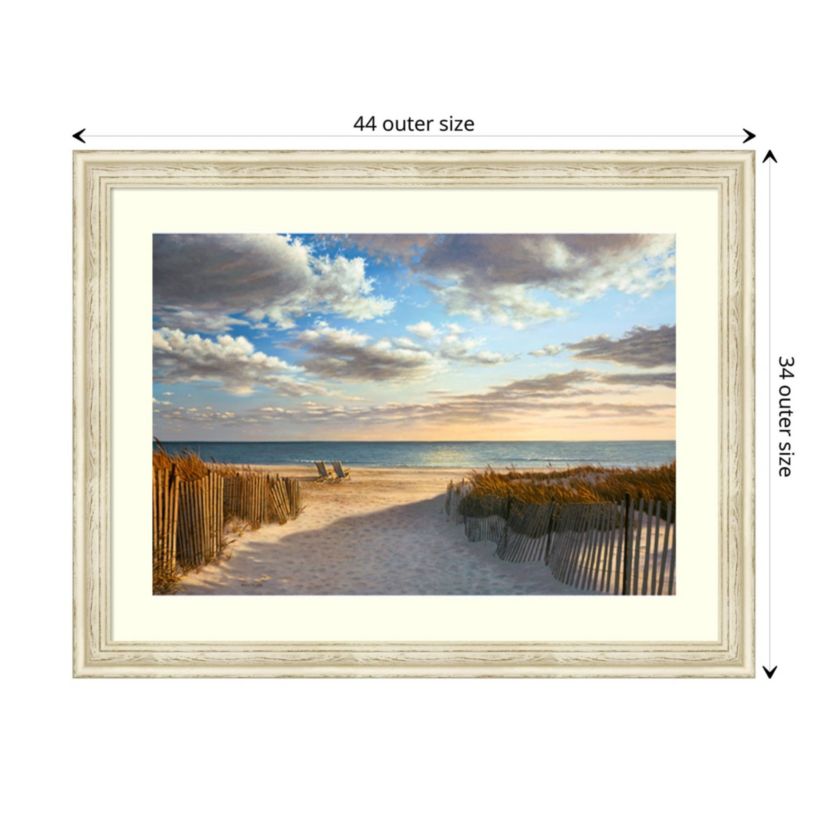 Sunset Beach by Daniel Pollera Wood Framed Wall Art Print