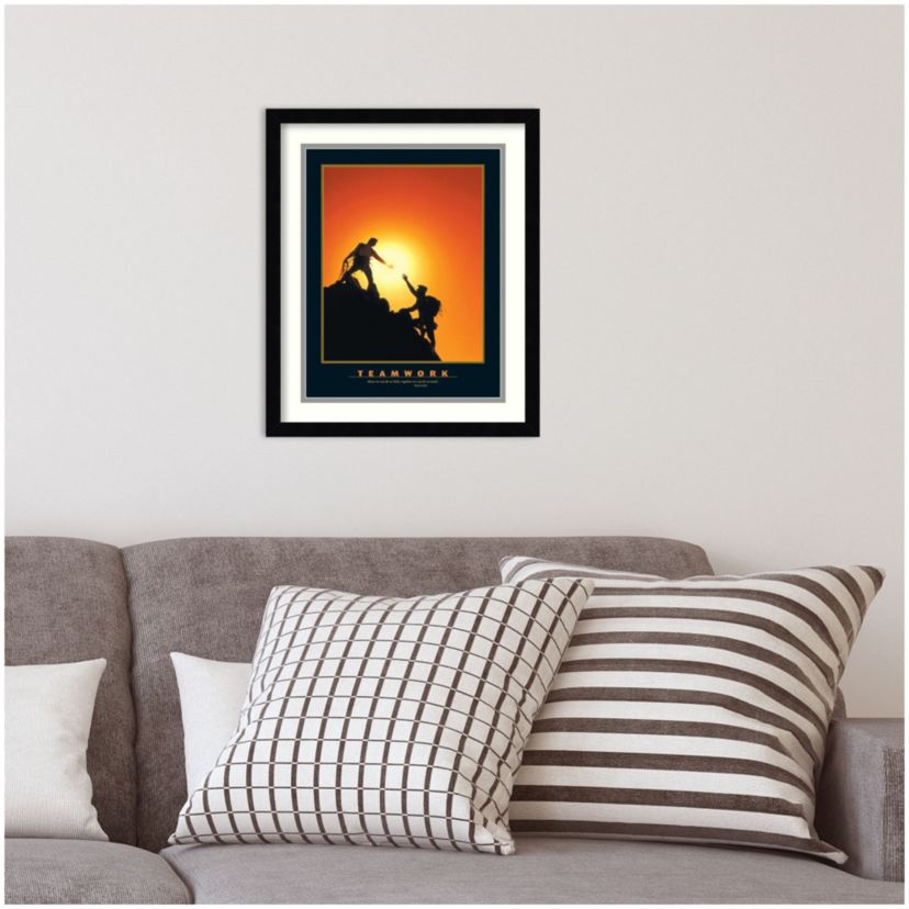 Teamwork (Climbers) Wood Framed Wall Art Print