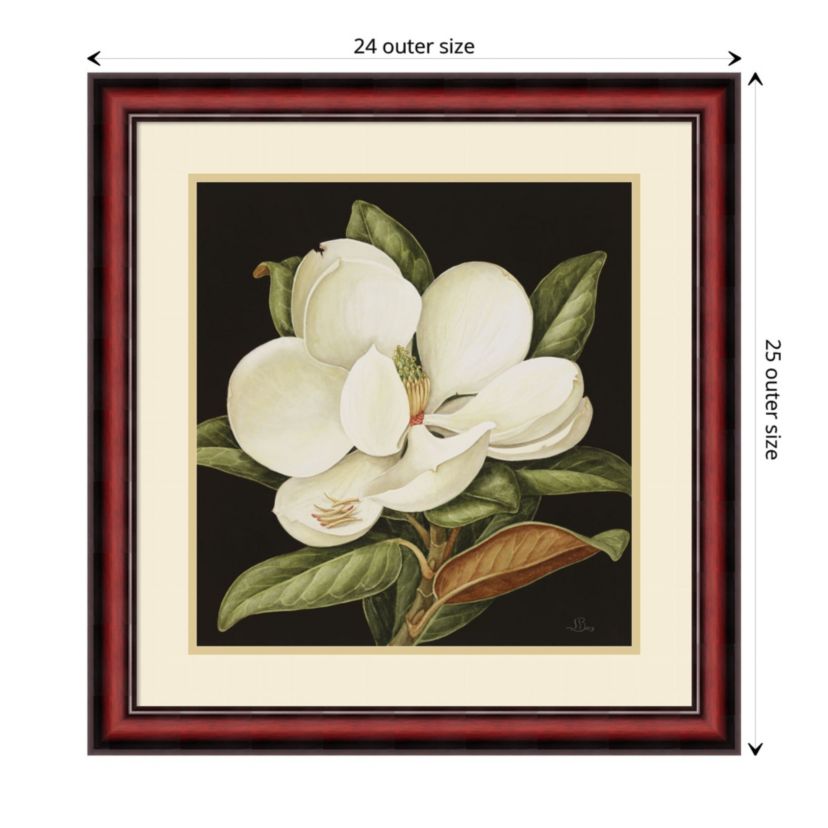 Magnolia Grandiflora 2003 by Jenny Barron Wood Framed Wall Art Print
