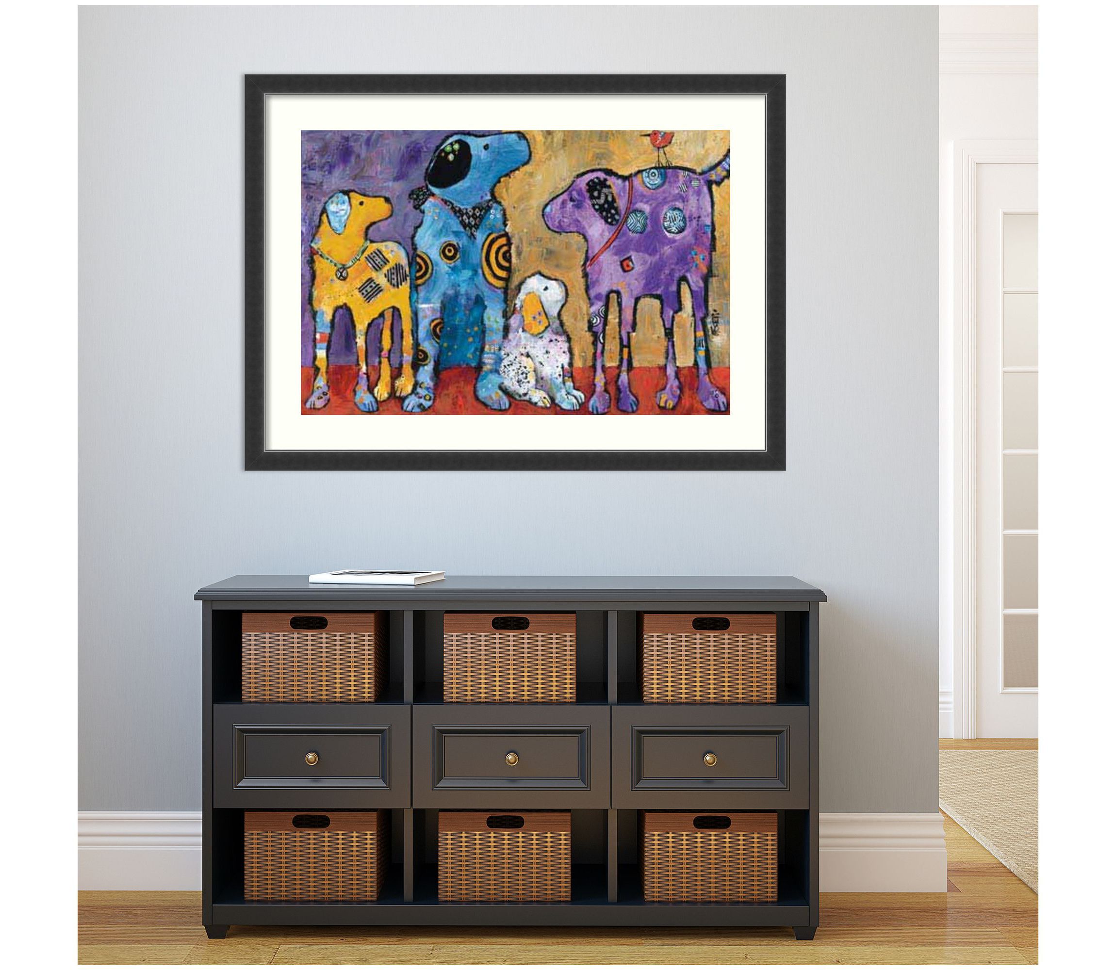Cast of Characters: Dogs by Jenny Foster Wood Framed Wall Art Print